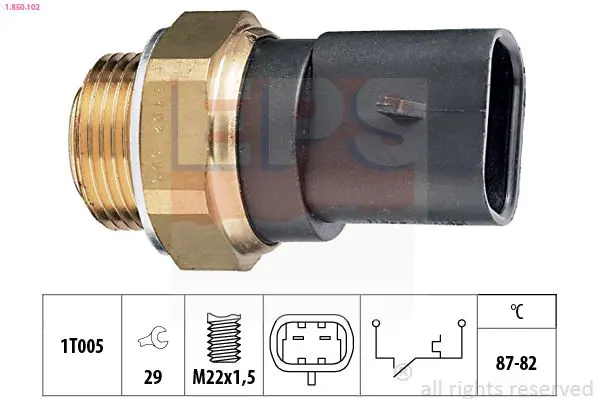 Handler.Part Temperature switch, radiator fan EPS 1850102 1