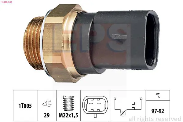 Handler.Part Temperature switch, radiator fan EPS 1850103 1