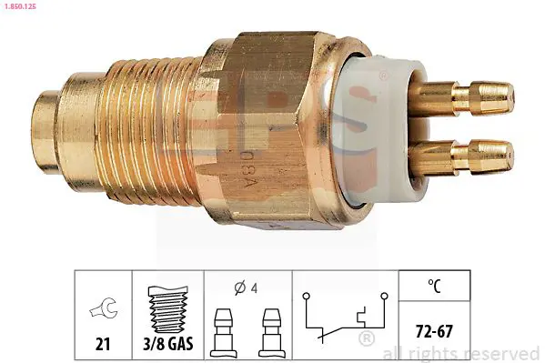 Handler.Part Temperature switch, radiator fan EPS 1850125 1