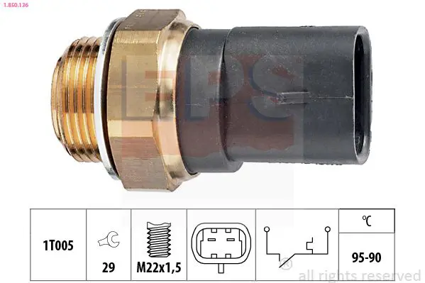 Handler.Part Temperature switch, radiator fan EPS 1850136 1