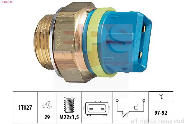 Handler.Part Temperature switch, radiator fan EPS 1850145 1