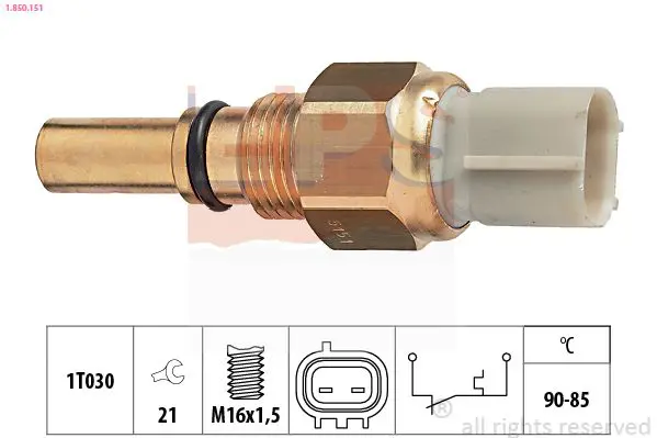 Handler.Part Temperature switch, radiator fan EPS 1850151 1