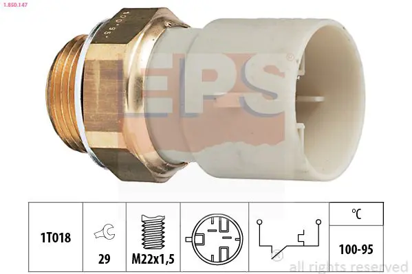 Handler.Part Temperature switch, radiator fan EPS 1850147 1