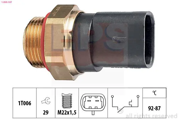 Handler.Part Temperature switch, radiator fan EPS 1850187 1