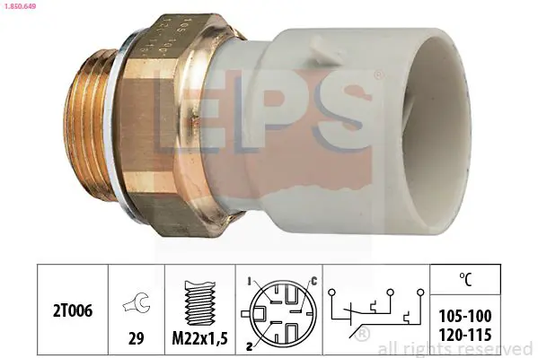 Handler.Part Temperature switch, radiator fan EPS 1850649 1