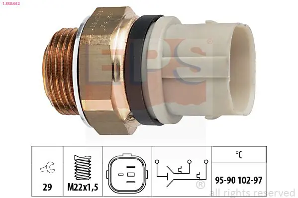 Handler.Part Temperature switch, radiator fan EPS 1850652 1