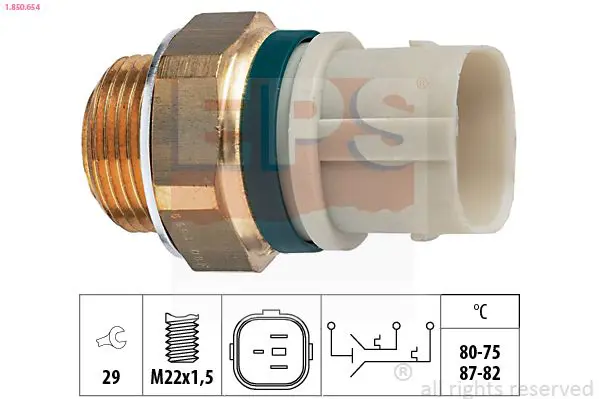 Handler.Part Temperature switch, radiator fan EPS 1850654 1