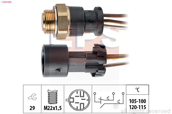 Handler.Part Temperature switch, radiator fan EPS 1850668 1