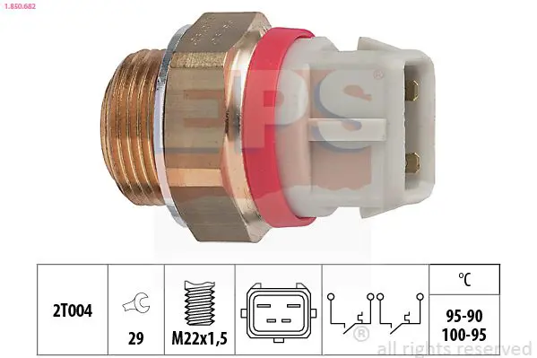 Handler.Part Temperature switch, radiator fan EPS 1850682 1