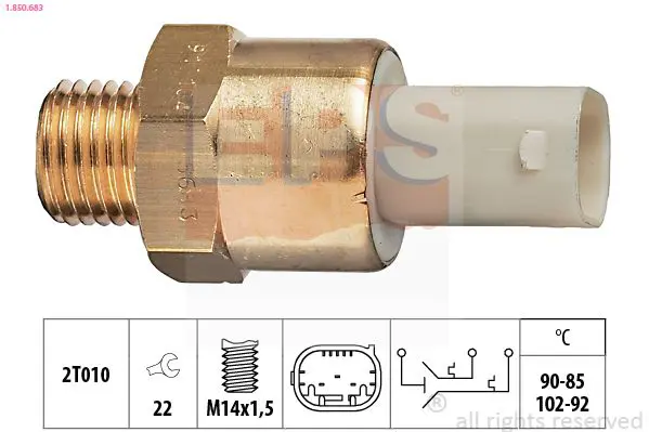 Handler.Part Temperature switch, radiator fan EPS 1850683 1