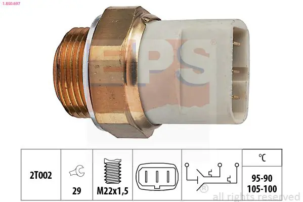 Handler.Part Temperature switch, radiator fan EPS 1850697 1