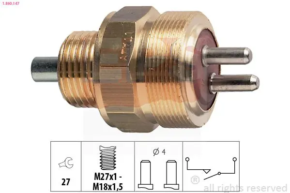 Handler.Part Switch, reverse light EPS 1860147 1