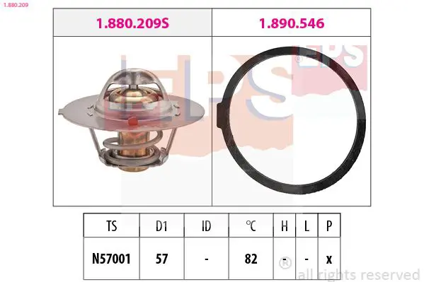 Handler.Part Thermostat, coolant EPS 1880209 1