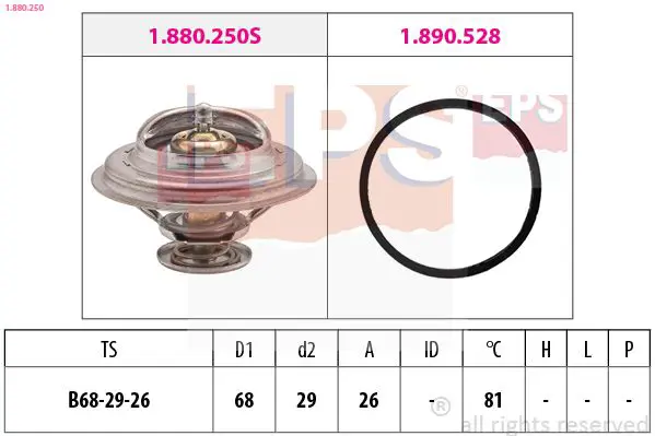 Handler.Part Thermostat, coolant EPS 1880250 1