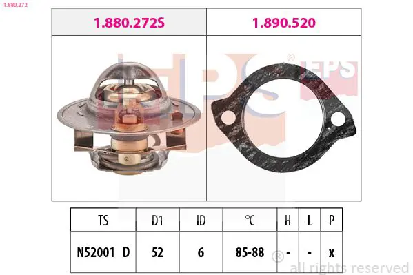 Handler.Part Thermostat, coolant EPS 1880272 1