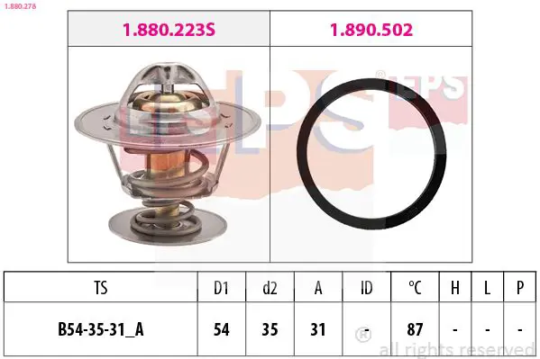 Handler.Part Thermostat, coolant EPS 1880278 1