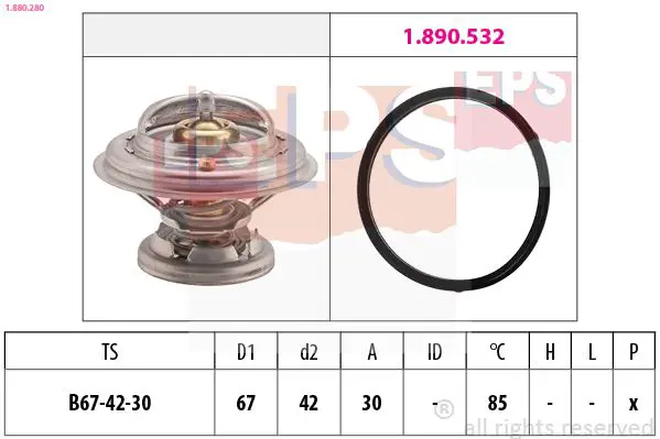 Handler.Part Thermostat, coolant EPS 1880280 1