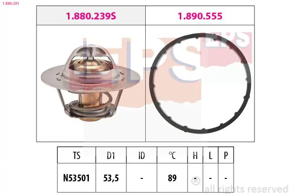 Handler.Part Thermostat, coolant EPS 1880291 1