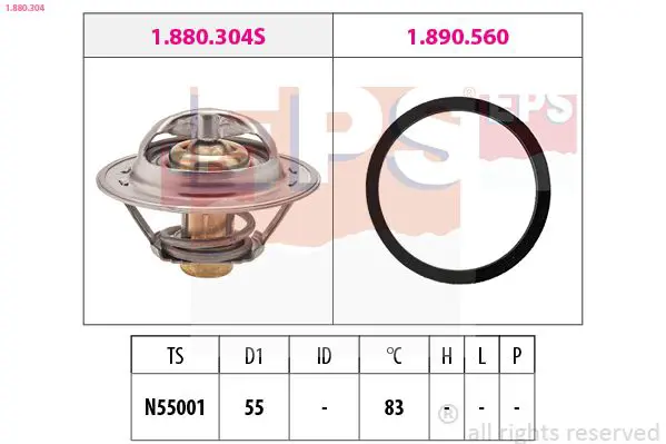 Handler.Part Thermostat, coolant EPS 1880304 1