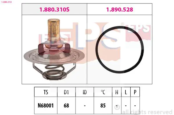 Handler.Part Thermostat, coolant EPS 1880310 1