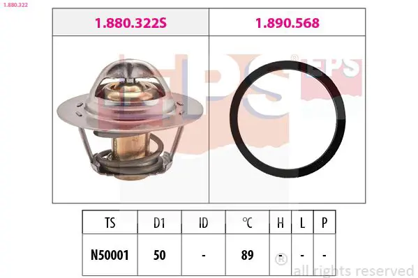 Handler.Part Thermostat, coolant EPS 1880322 1