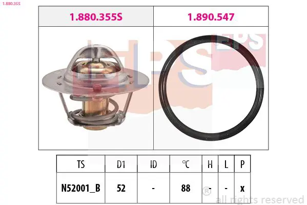 Handler.Part Thermostat, coolant EPS 1880355 1