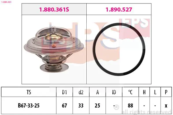 Handler.Part Thermostat, coolant EPS 1880361 1