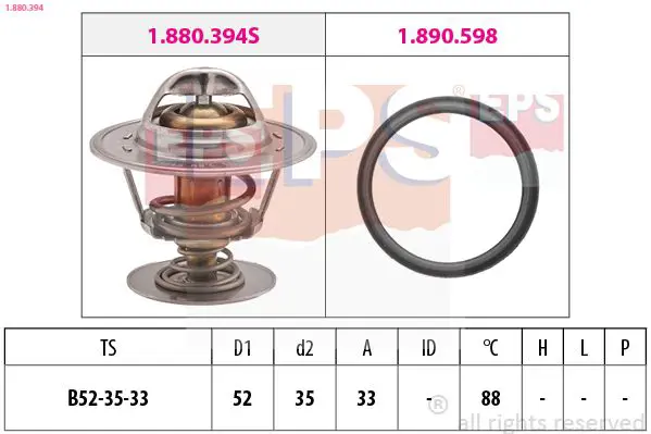 Handler.Part Thermostat, coolant EPS 1880394 1