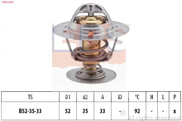 Handler.Part Thermostat, coolant EPS 1880396S 1