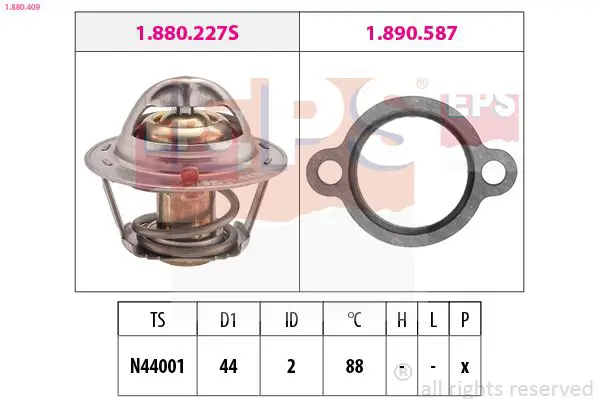 Handler.Part Thermostat, coolant EPS 1880409 1