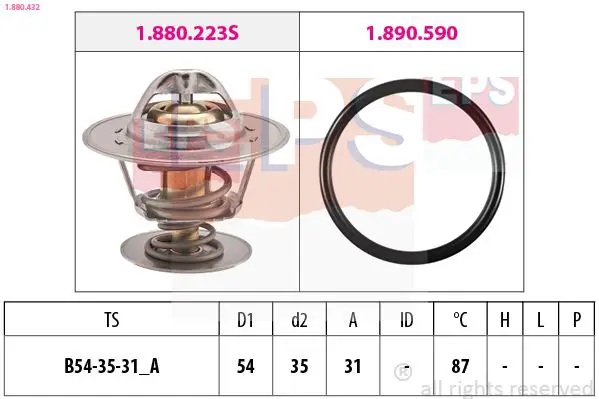 Handler.Part Thermostat, coolant EPS 1880432 1