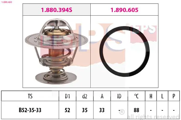 Handler.Part Thermostat, coolant EPS 1880483 1