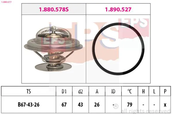 Handler.Part Thermostat, coolant EPS 1880577 1