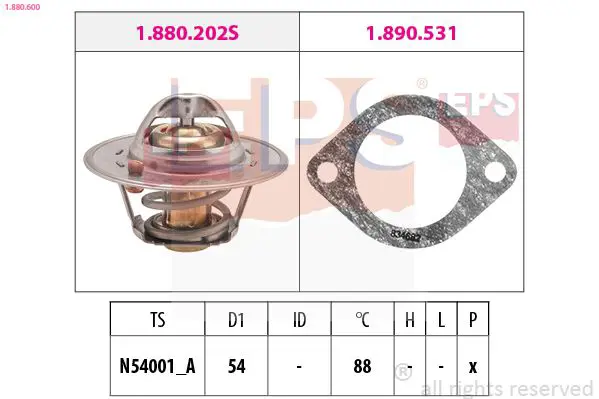 Handler.Part Thermostat, coolant EPS 1880600 1