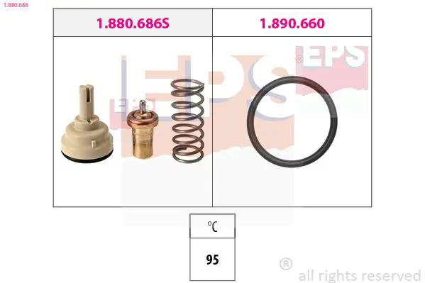 Handler.Part Thermostat, coolant EPS 1880686 1