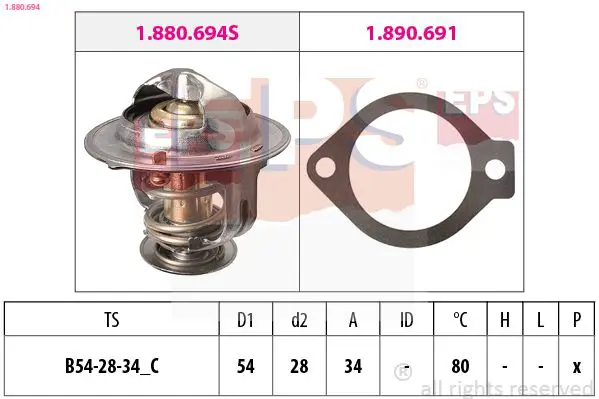 Handler.Part Thermostat, coolant EPS 1880694 1