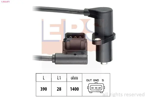 Handler.Part Sensor, camshaft position EPS 1953071 1