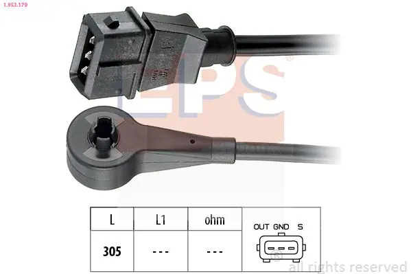 Handler.Part Rpm sensor, engine management EPS 1953179 1