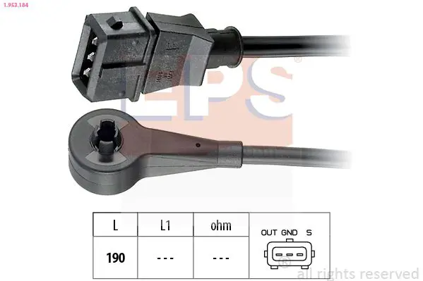 Handler.Part Rpm sensor, engine management EPS 1953184 1