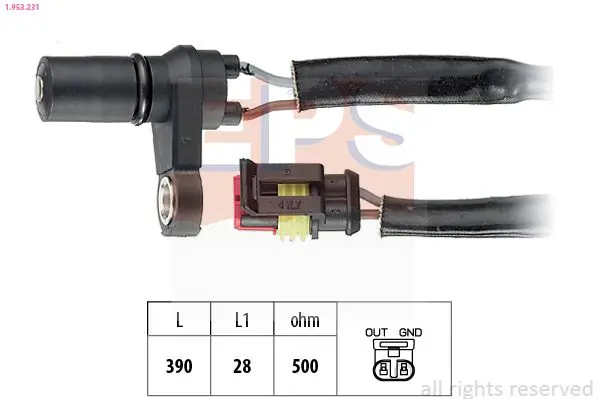 Handler.Part Rpm sensor, automatic transmission EPS 1953231 1