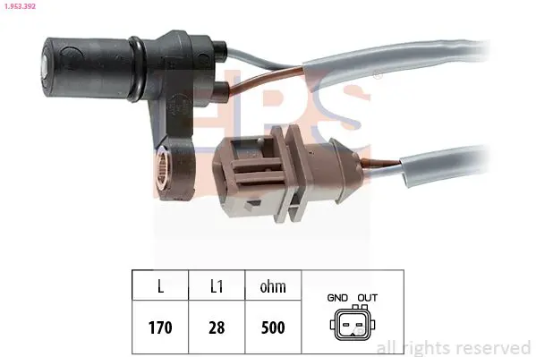 Handler.Part Rpm sensor, automatic transmission EPS 1953392 1