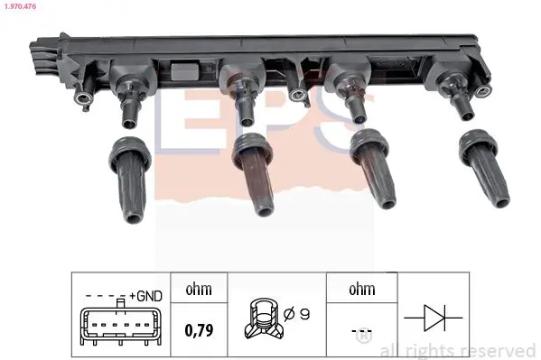 Handler.Part Ignition coil EPS 1970476 1