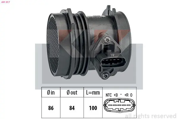 Handler.Part Air mass sensor KW 491017 1