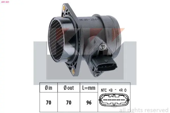 Handler.Part Air mass sensor KW 491031 1