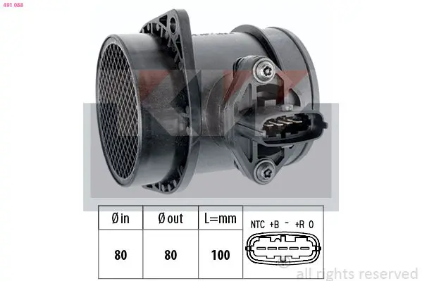 Handler.Part Air mass sensor KW 491088 1