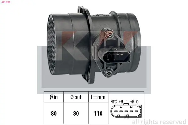 Handler.Part Air mass sensor KW 491223 1