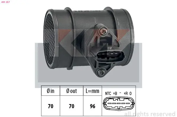 Handler.Part Air mass sensor KW 491257 1