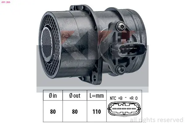 Handler.Part Air mass sensor KW 491266 1