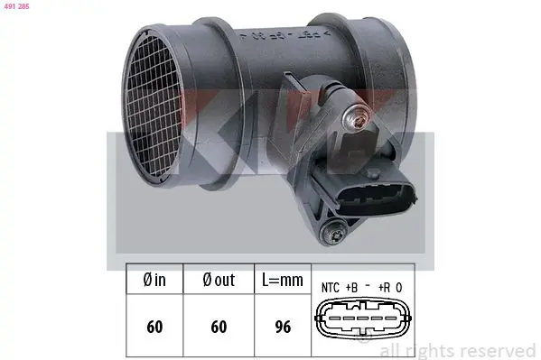 Handler.Part Air mass sensor KW 491285 1