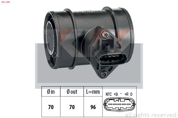 Handler.Part Air mass sensor KW 491289 1